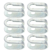 6pcs Gym Equipment U Shape Clamp - Fitness Cable End Fitting - Steel Wire Rope Clip - Versatile Metal U Clips for Gym Cable Repair And Replacement Par