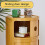 Modern Round Nightstand with Drawers and Sliding Door, Stackable Bedside Table for Bedroom 4
