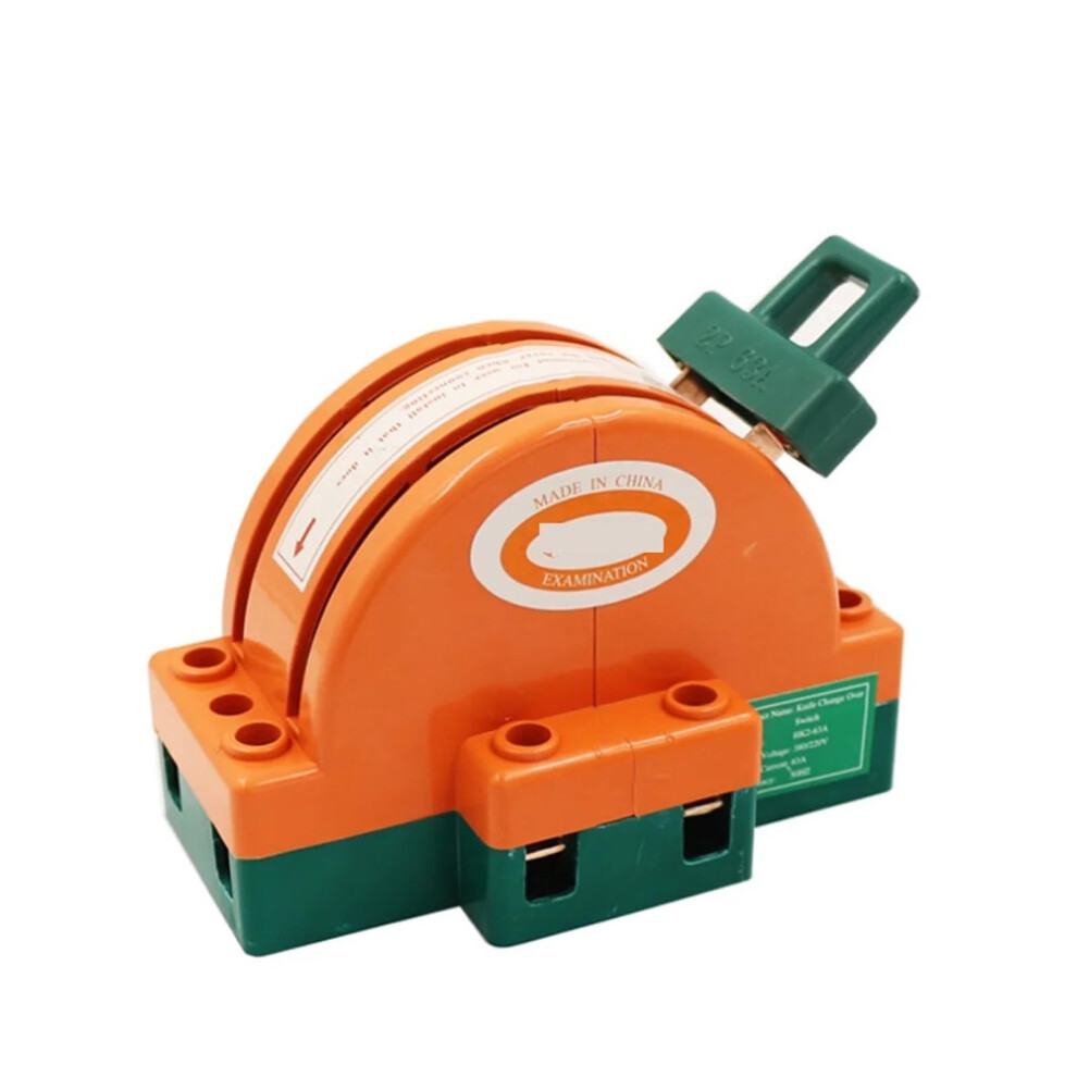 Heavy Duty 60A Dpdt Knife Blade Disconnect Switch, 2 Pole Double Throw, Current Capacity 9044945637984