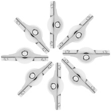 8Pcs Nylon Sliding Door Rollers White Groove Wheels for Smooth Silent Patio Door Replacement