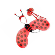 3 Pièces Costume Enfant Coccinelle Ailes Et Bâton