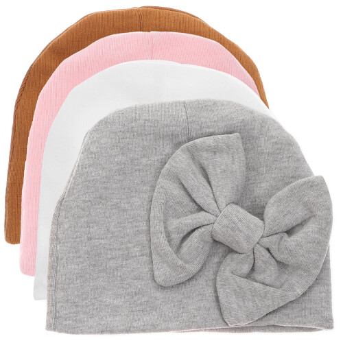 16Pièces Bonnets Bébé - Coton Confortable Nœud Style Adorable
