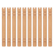 10Pièces Éventail Chinois Bois Beige Support Main Handmade