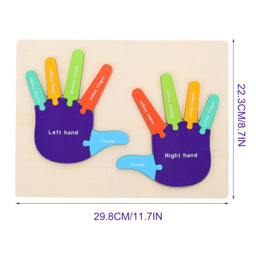 1Ensemble Bois Enfant 3D Main Éducatif Coloré 1