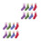 8Paires -Hautes Coton Couleurs Variées 4