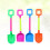 4Pcs Mini Sand Plastic Spade Beach Toys For Kids 9