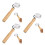 3Pcs Heavy Duty Wallpaper Seam Roller Tool Wood Handle Pom Material 5