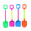 4Pcs Mini Sand Plastic Spade Beach Toys For Kids 7