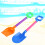 4Pcs Mini Sand Plastic Spade Beach Toys For Kids 5