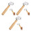 3Pcs Heavy Duty Wallpaper Seam Roller Tool Wood Handle Pom Material 4