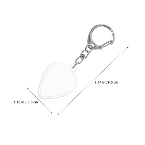 5Pcs Durable Clear Guitar Pick Keychain Case Portable Organizer Box 1