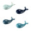8Pcs Whale Design Ceramic Chopstick Rest Holder Table Utensils Stand 8