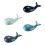 8Pcs Whale Design Ceramic Chopstick Rest Holder Table Utensils Stand 9