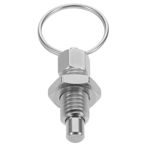 3Pcs M8 Spring Loaded Indexing Plunger With Pull Ring Stainless Steel 2