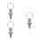 3Pcs M8 Spring Loaded Indexing Plunger With Pull Ring Stainless Steel 4
