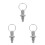 3Pcs M8 Spring Loaded Indexing Plunger With Pull Ring Stainless Steel 6