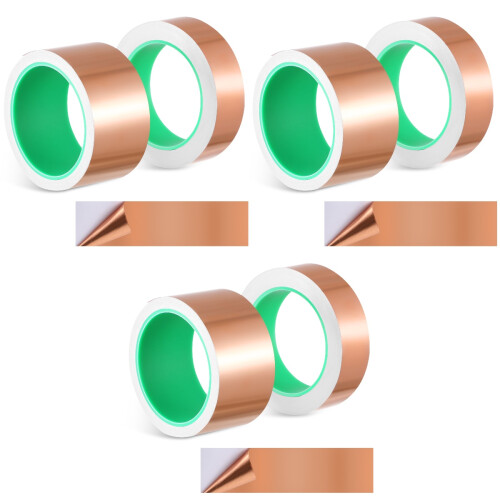 6 Rolls Double Sided Copper Foil Tape For Shielding And Repair 2