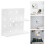 4Sets Lightweight White ABS Pegboard Storage Shelf Wall Organizer 10
