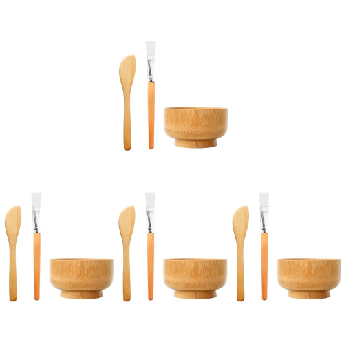 4 Sets Professional Mask DIY Tools With Container Brushes 1