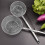 2Pcs Multipurpose Stainless Steel Kitchen Skimmer Spoon Silver 10