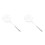 2Pcs Multipurpose Stainless Steel Kitchen Skimmer Spoon Silver 6