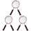 3 Pairs Lightweight Portable Badminton Racket Durable Orange 2