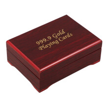 2Pcs Vintage Wooden Poker Storage Box For Playing Cards Portable Case