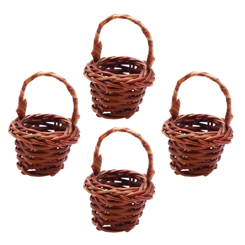 Photos - Other Toys 16 Pcs Mini House Flower Basket Decor Floral Model Ornament