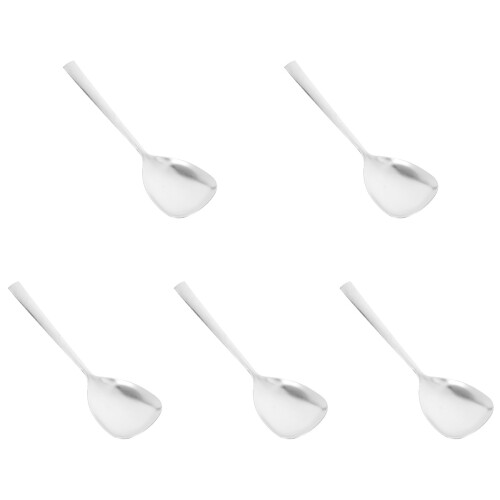 5Pcs Stainless Steel Triangle Rice Spoon Kitchen Serving Scoop 2