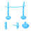 4Pcs Lightweight Sky-Blue Inflatable Stick Set for Kids Games 11