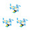 3pcs DIY Model Kit Rocket Satellite Toy 9