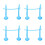 4Pcs Lightweight Sky-Blue Inflatable Stick Set for Kids Games 8