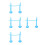 4Pcs Lightweight Sky-Blue Inflatable Stick Set for Kids Games 6