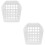 2Pcs Large Capacity White Plastic Rabbit Manger Hanging Food Feeder 5