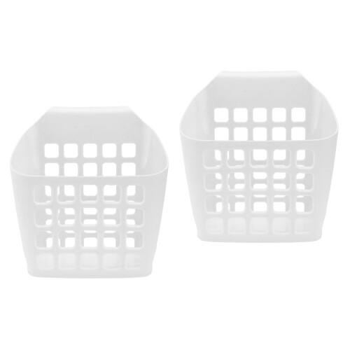 2Pcs Large Capacity White Plastic Rabbit Manger Hanging Food Feeder 2