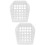 2Pcs Large Capacity White Plastic Rabbit Manger Hanging Food Feeder 6