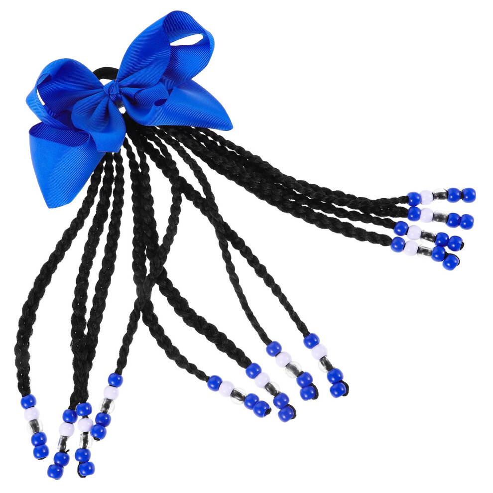 Aboofan Unisex Kids Braided Ponytail Extension Bowknot Hairpiece For Girls Synthetic