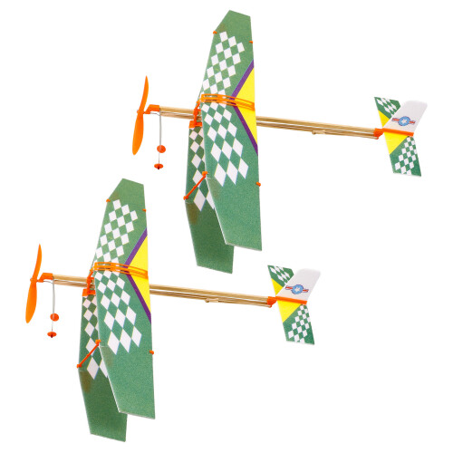4 Pcs Rubber Band Powered Aircraft Glider Diy Model Set