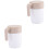 2 Pcs Coffee Cup With Filter Strainer Kitchen Tool White 3