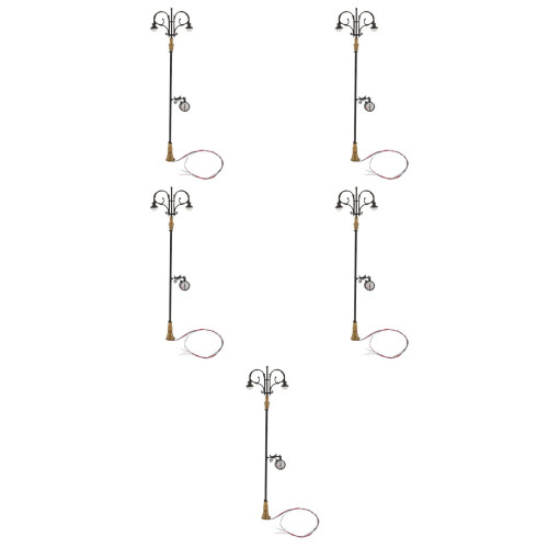 5Pcs Model Railway Street Light Mini Lamp For Sand Table Yard Decor 2