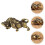 2pcs Retro Brass Cow Keyring Diy Pendant Decor Cattle Shape Keychain Accessory 6