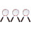 3 Pairs Lightweight Portable Badminton Racket Durable Orange 4