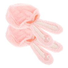 3 Pairs Plush Cartoon Arm Sleeves With Rabbit Ears For Kids