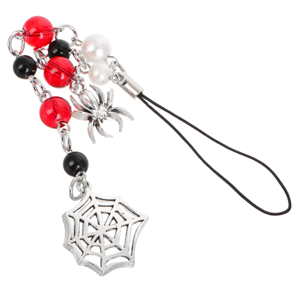 4Pcs Beaded Phone Charm With Spider Pendant For Girls 3621544958434