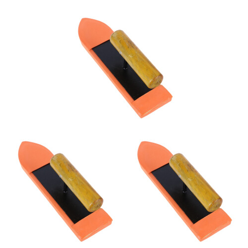 3Pcs Wooden Handle Plaster Trowel With Sponge Bottom And Caulk 1