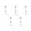 5Pcs Model Railway Street Light Mini Lamp For Sand Table Yard Decor 6