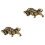2pcs Retro Brass Cow Keyring Diy Pendant Decor Cattle Shape Keychain Accessory 3