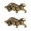2pcs Retro Brass Cow Keyring Diy Pendant Decor Cattle Shape Keychain Accessory 4