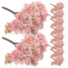 30 Pcs Artificial Cherry Blossom Trees Mini Lifelike For Pot
