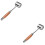 2 Pcs Kitchen Gadget Steak Meat Hammer Mallet Assorted Color 7